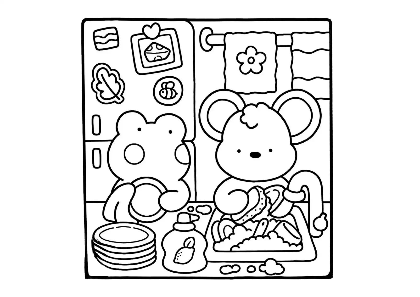 Comfy Days para colorear gratis para niños