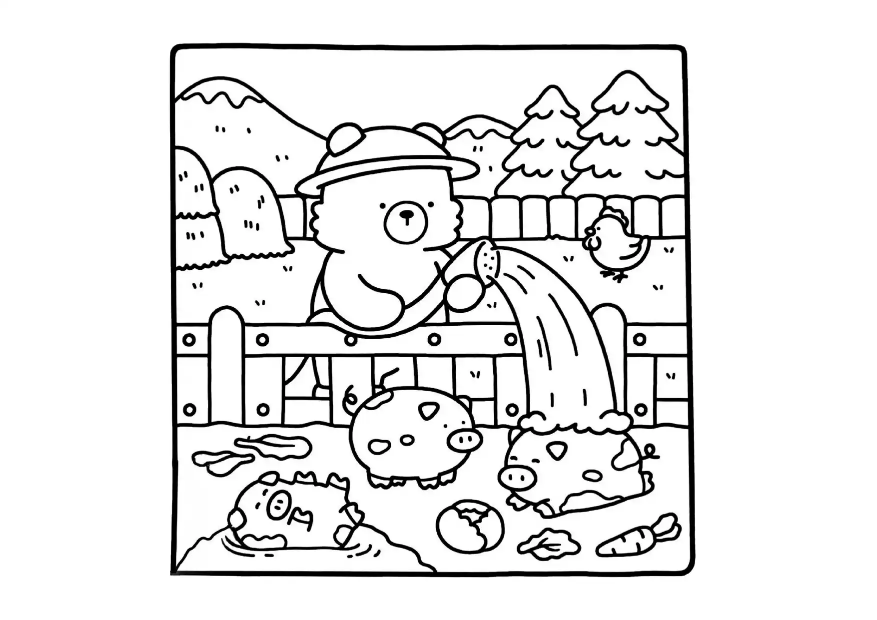 Comfy Days para colorear para imprimir pdf gratis