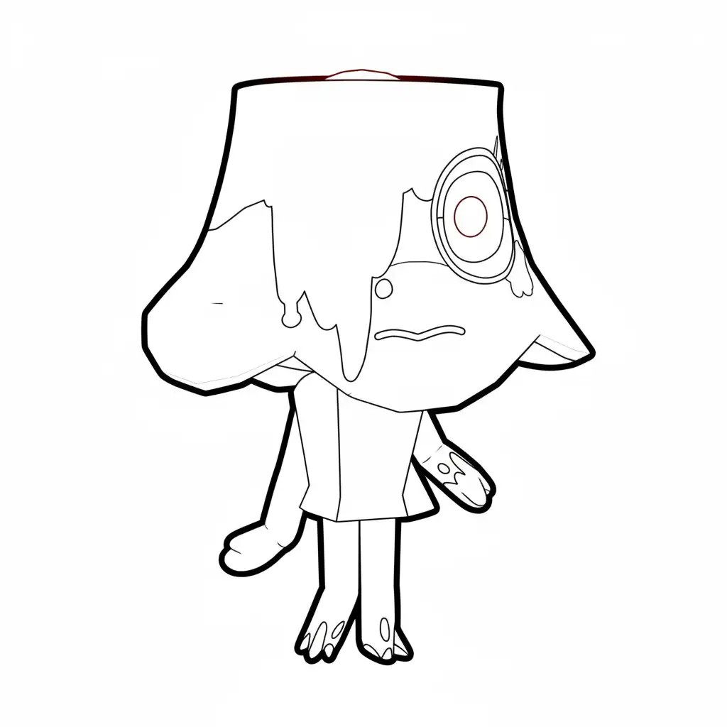 Dandy’s World para colorear para imprimir kawaii