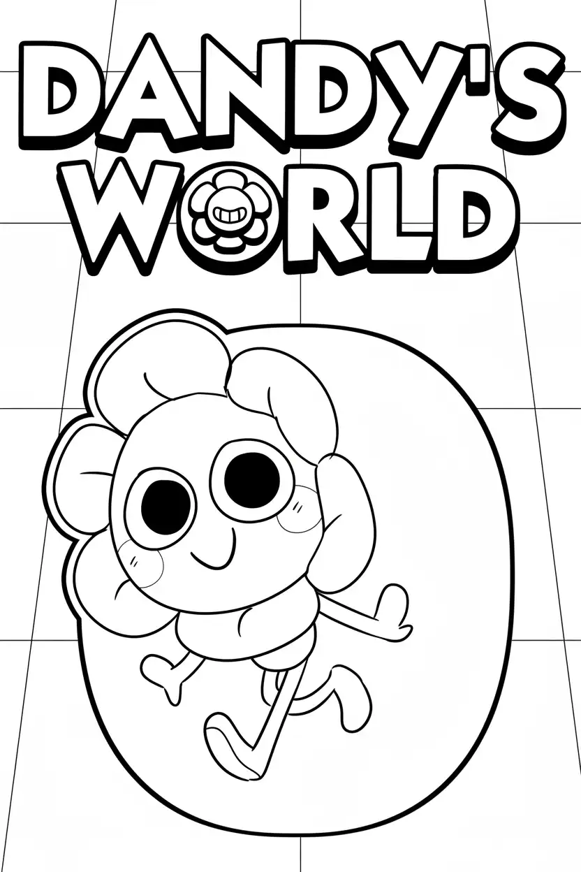 Dandy’s World para colorear para niño para imprimir gratis