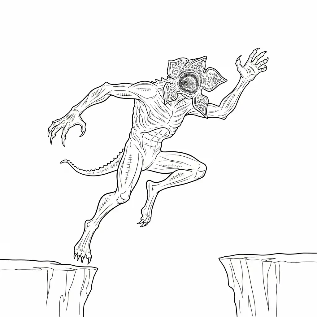 Demogorgon para colorear para imprimir gratis 1