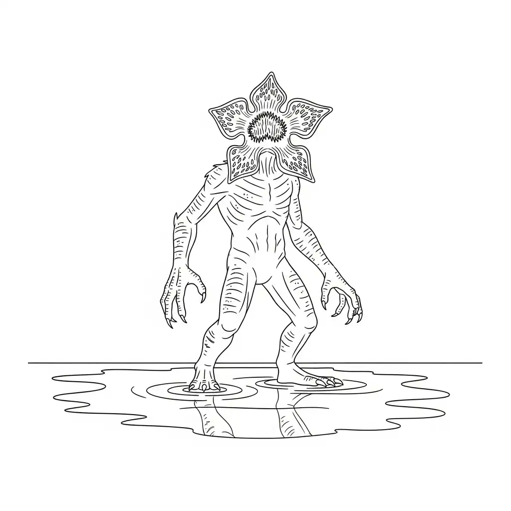 Demogorgon para colorear para bebé para imprimir