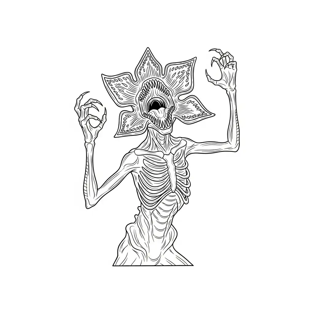 Demogorgon para colorear en línea