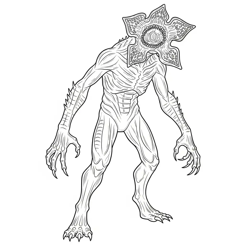 Demogorgon para colorear para imprimir pdf