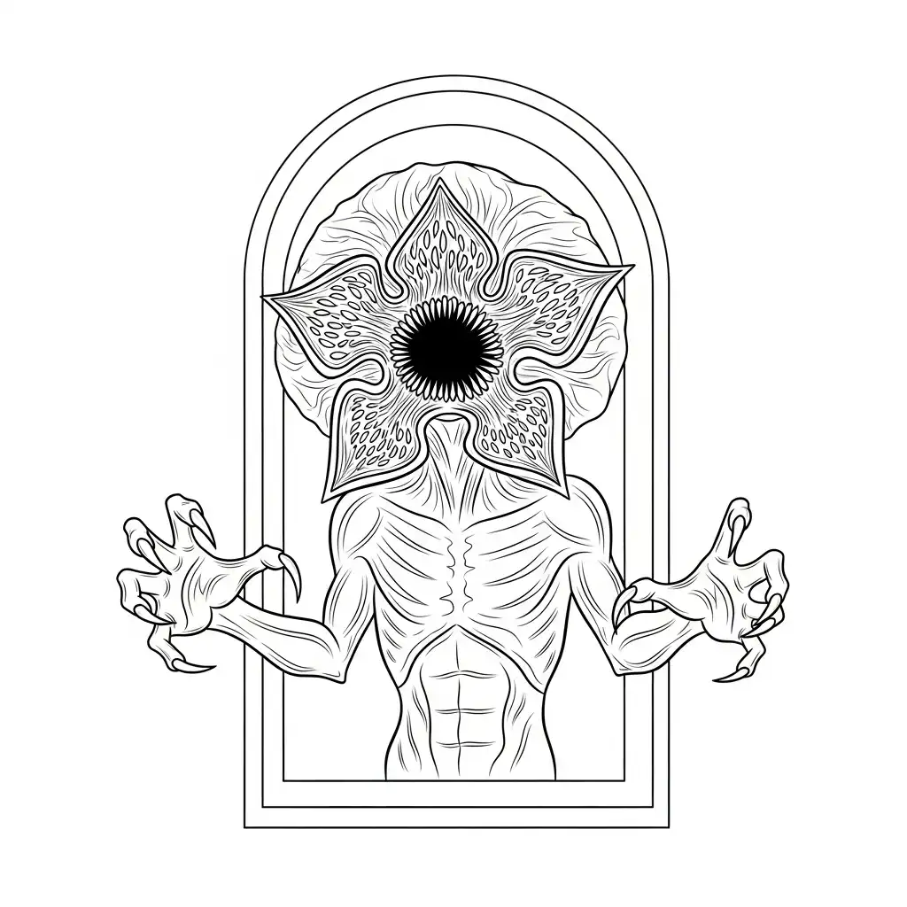Demogorgon para colorear para imprimir 1