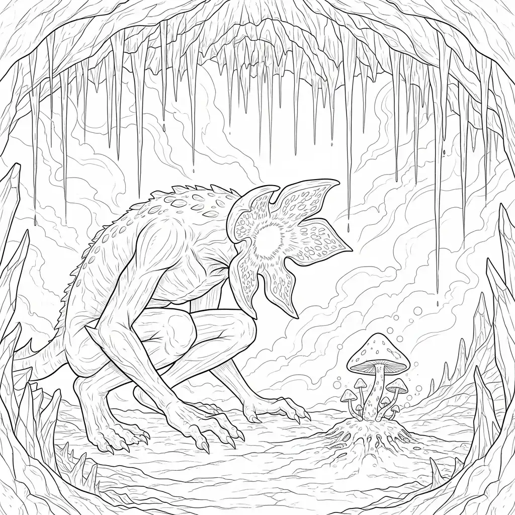 Demogorgon para colorear para niño de 8 años 1