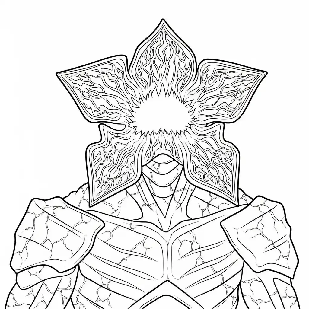 Demogorgon para colorear y recortar