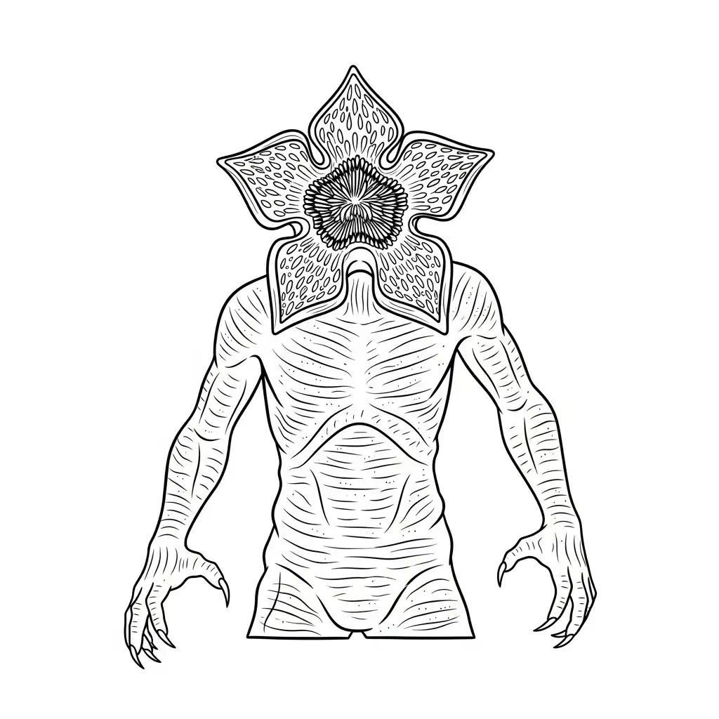 imagen de Demogorgon para colorear para niño 2