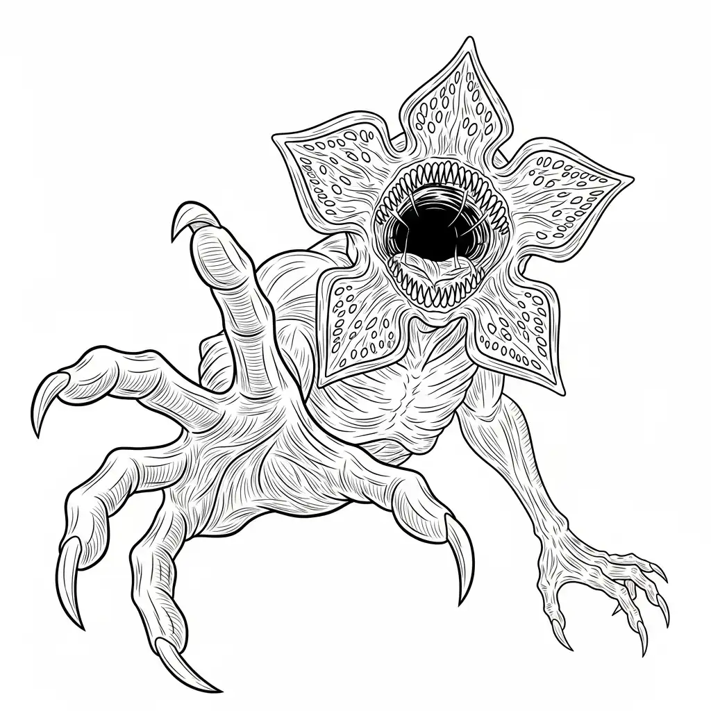 Demogorgon para colorear para imprimir 2