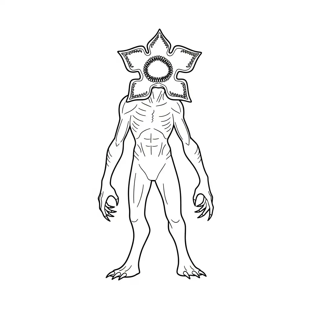 Demogorgon para colorear para niño de para imprimir