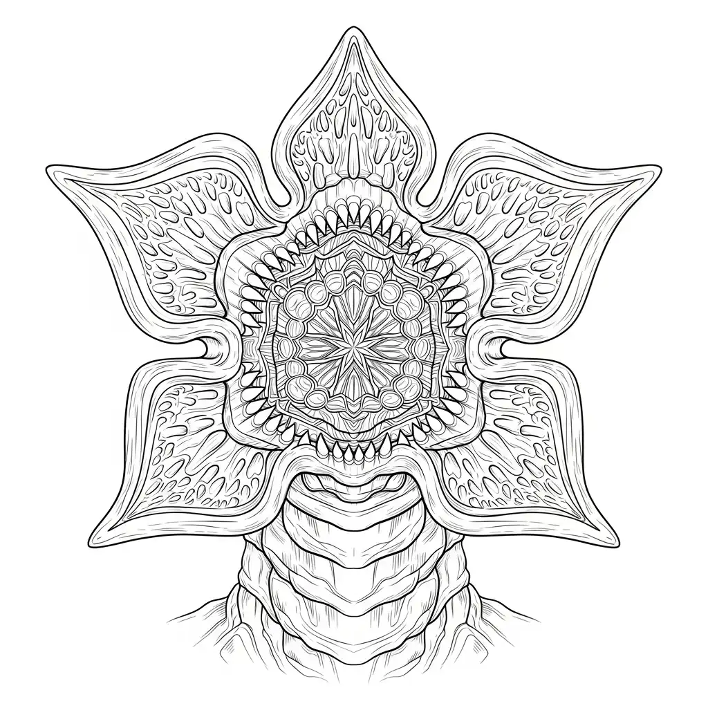 Demogorgon para colorear para niño de 3 años