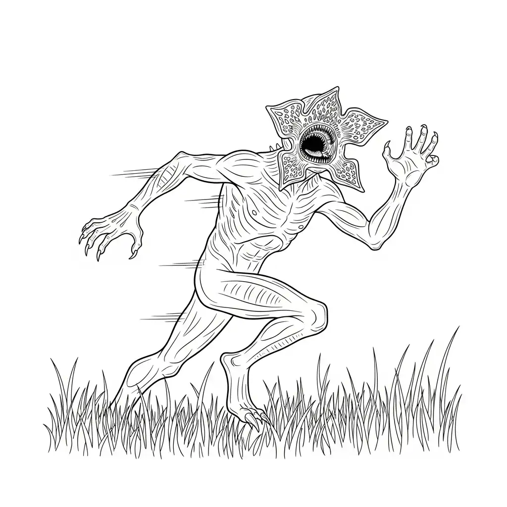 Demogorgon para colorear y recortar para imprimir