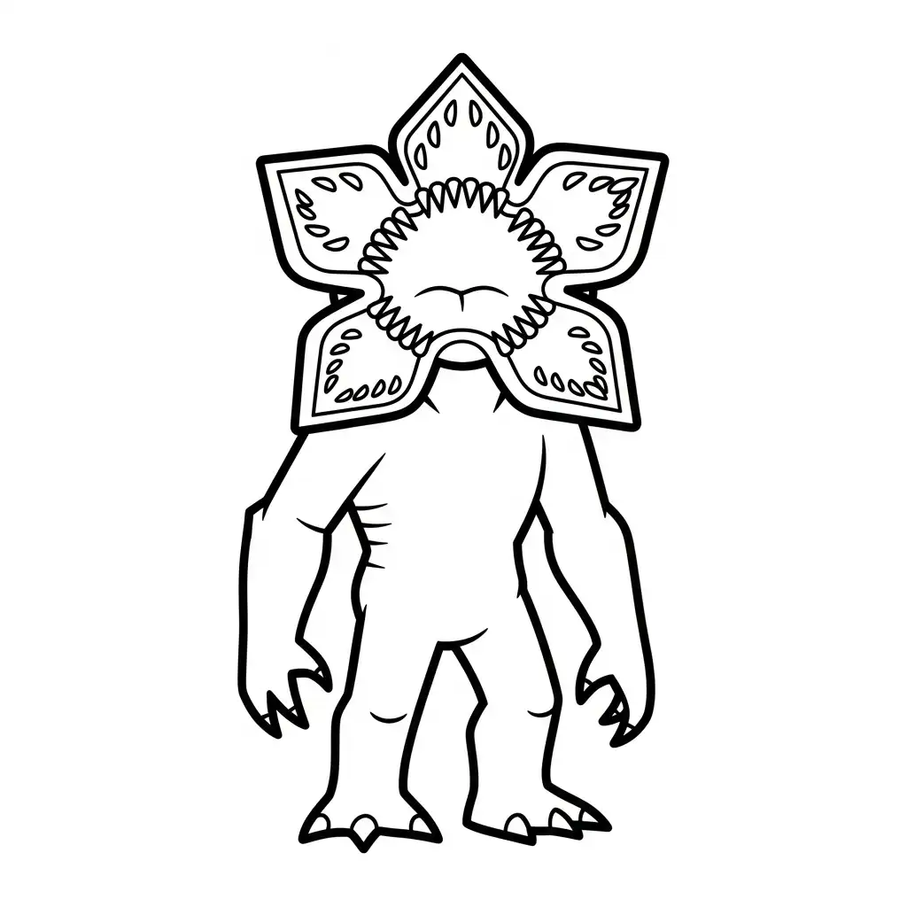 Demogorgon para colorear para niños para imprimir