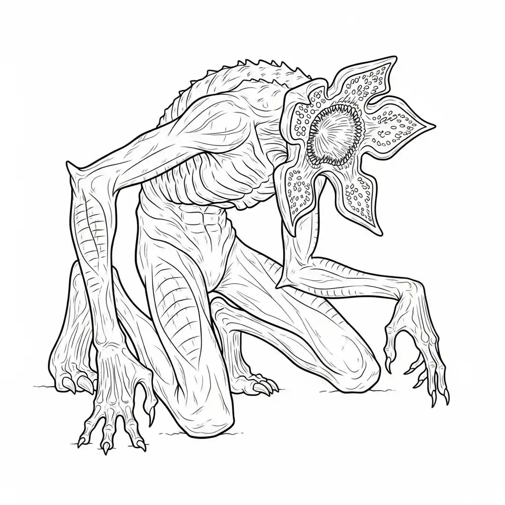 imagen de Demogorgon para colorear para niño