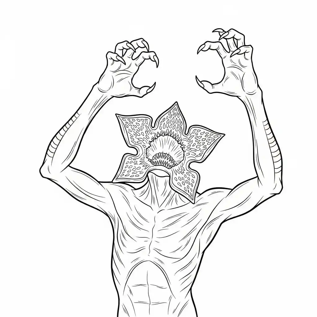 Demogorgon para colorear para niño de 4 años