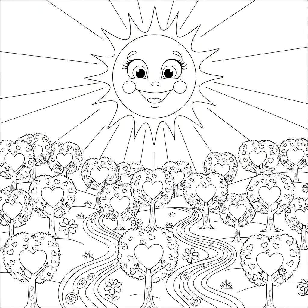 Día de San Valentín para colorear para niño de 10 años