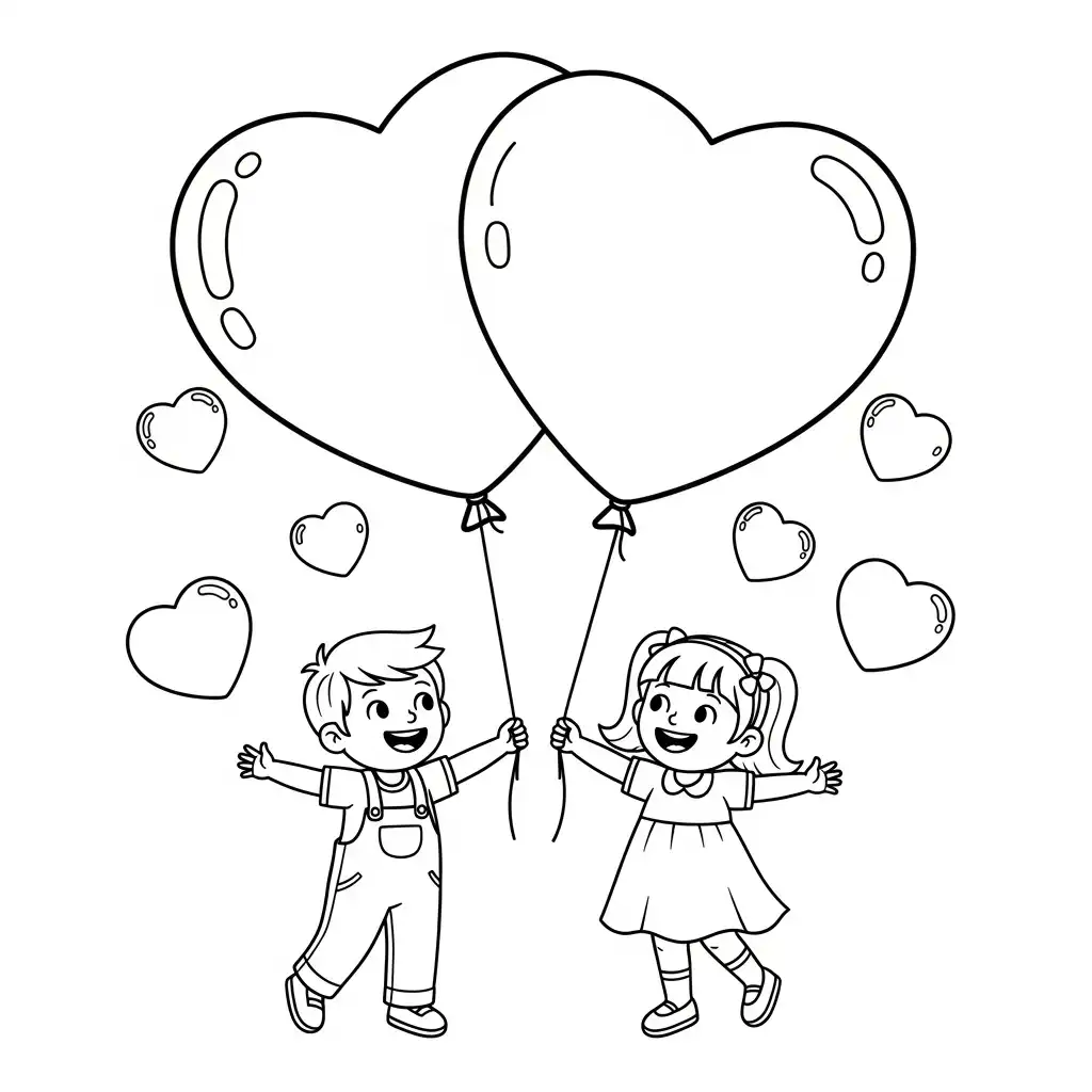 Día de San Valentín para colorear para imprimir gratis