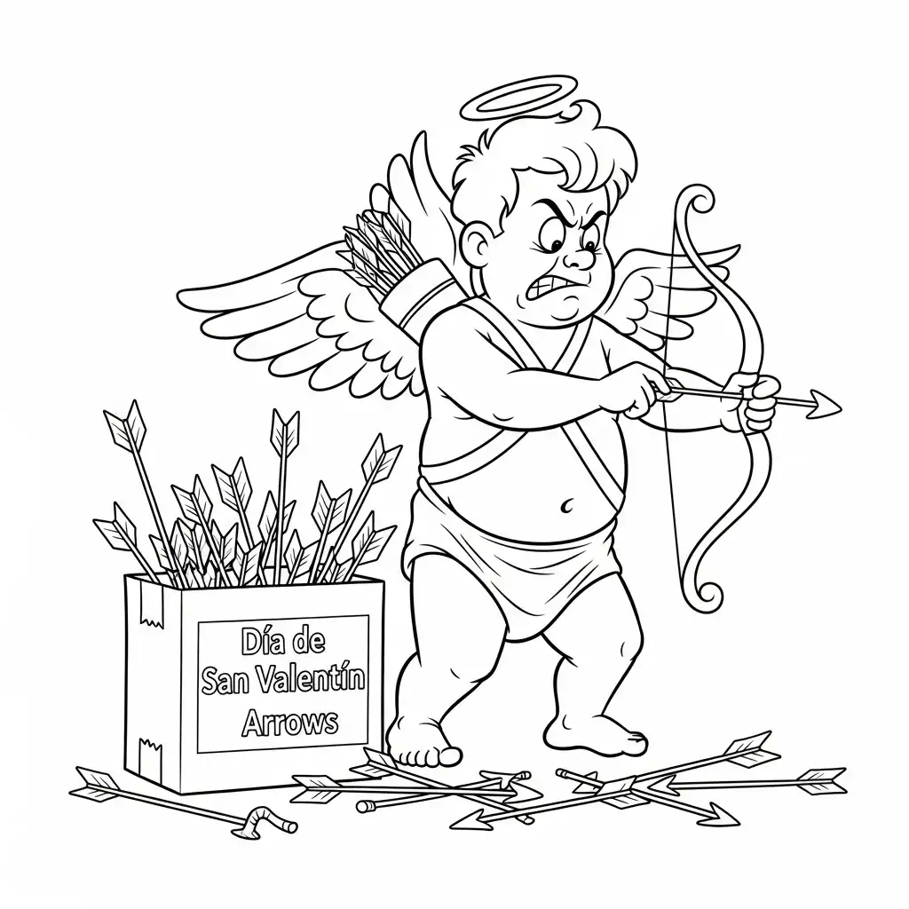 Día de San Valentín para colorear para niño de 7 años