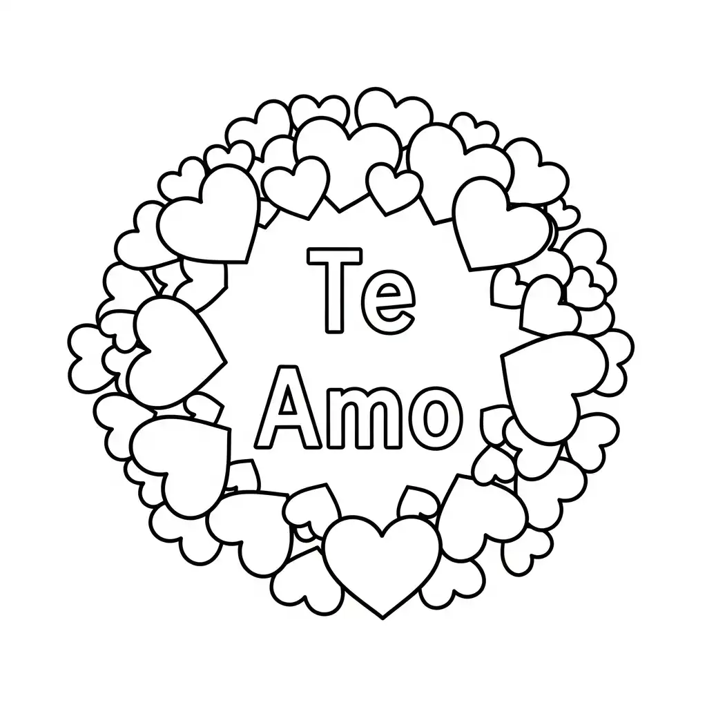 Día de San Valentín para colorear para imprimir pdf gratis