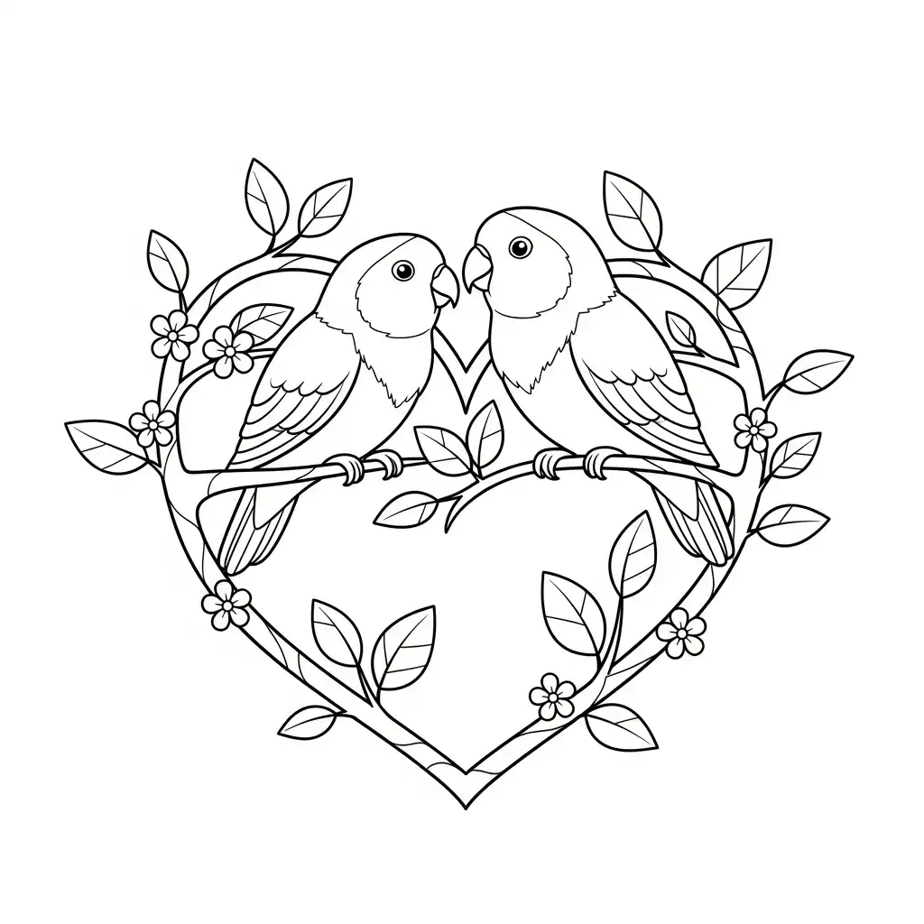 imagen de Día de San Valentín para colorear para niño