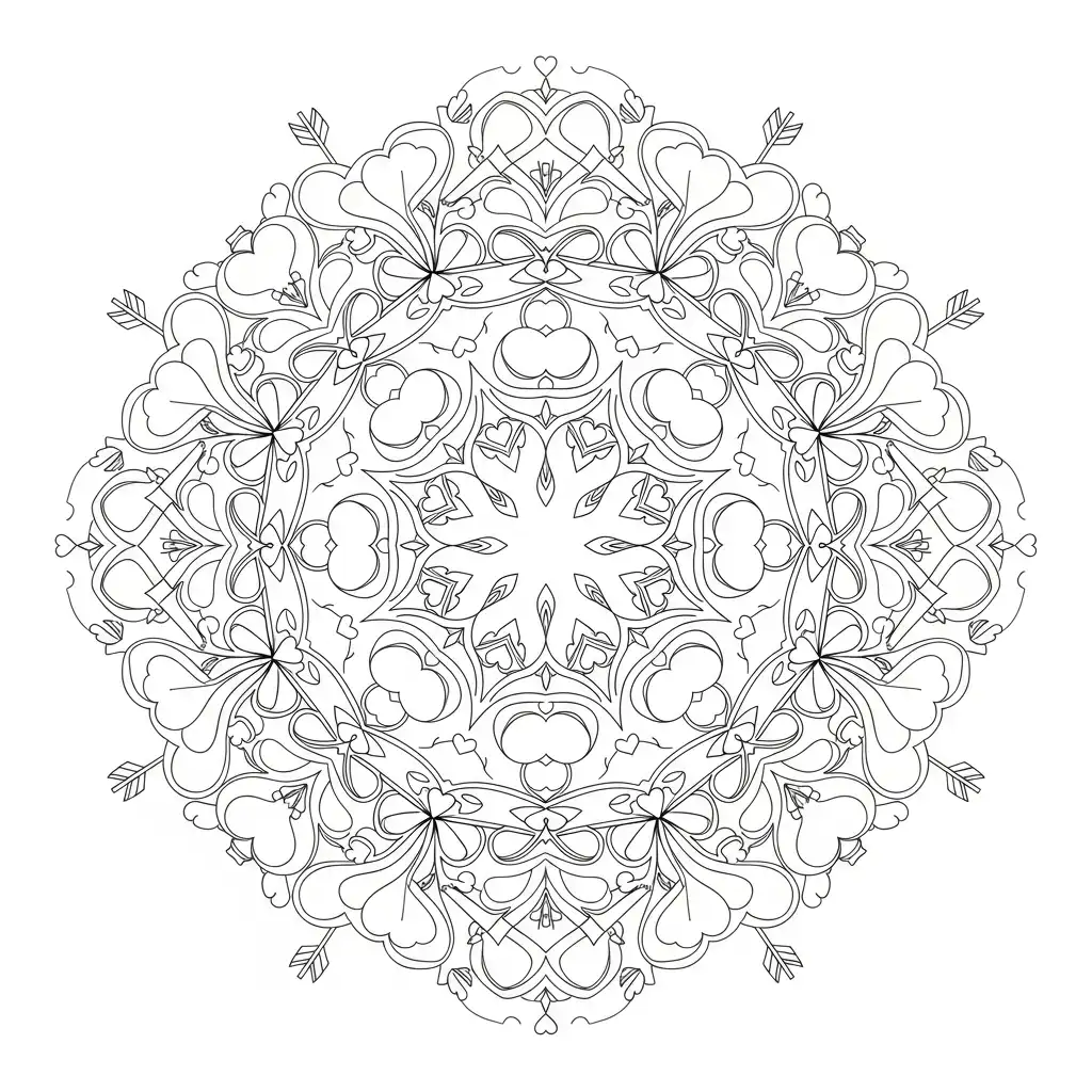 Día de San Valentín para colorear para niño de 3 años