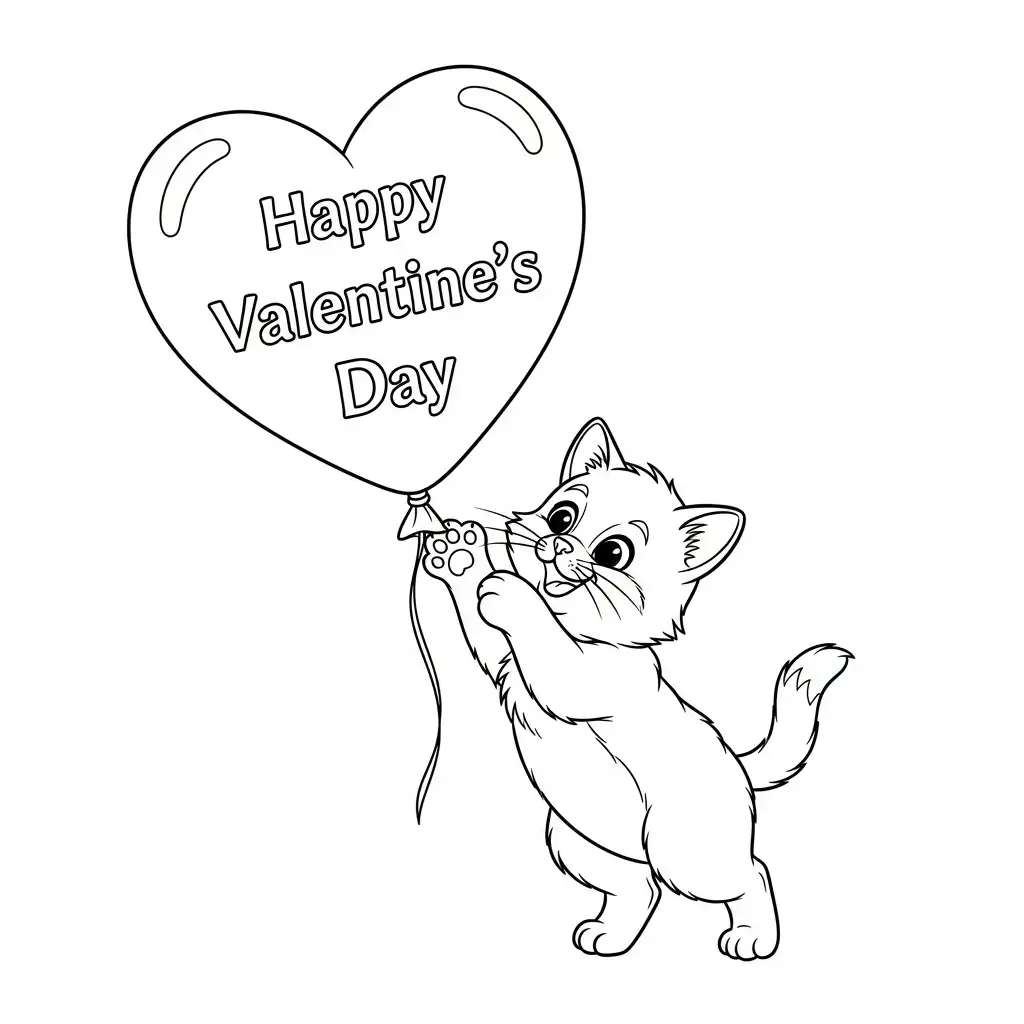 Día de San Valentín para colorear en línea gratis