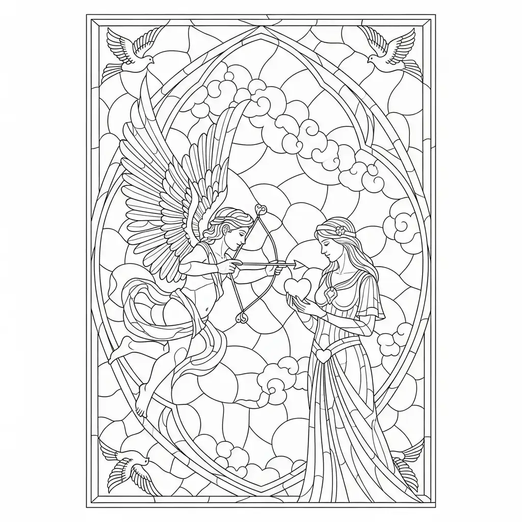 Día de San Valentín para colorear para imprimir pdf