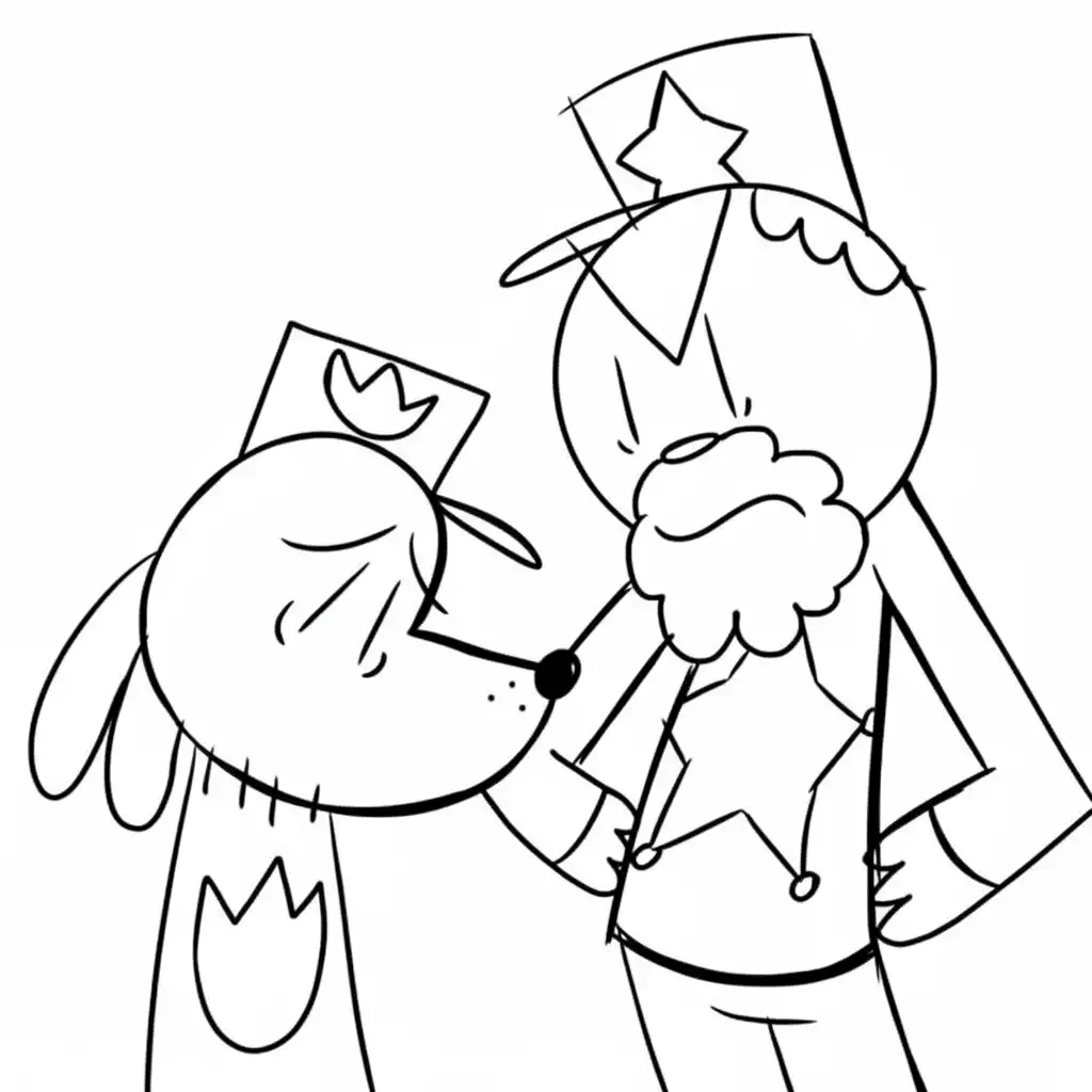 Dog Man para colorear para niños