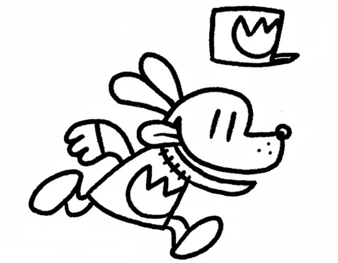 Dog Man para colorear para imprimir para niño de 2 años