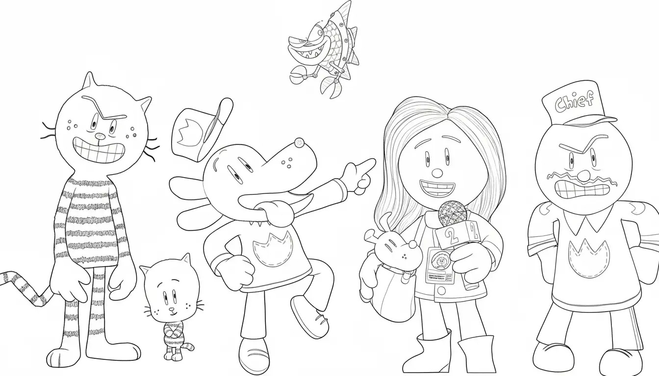 Dog Man para colorear gratis