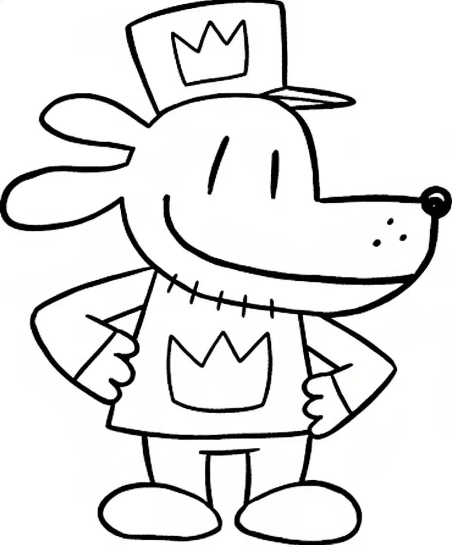 Dog Man para colorear para imprimir gratis