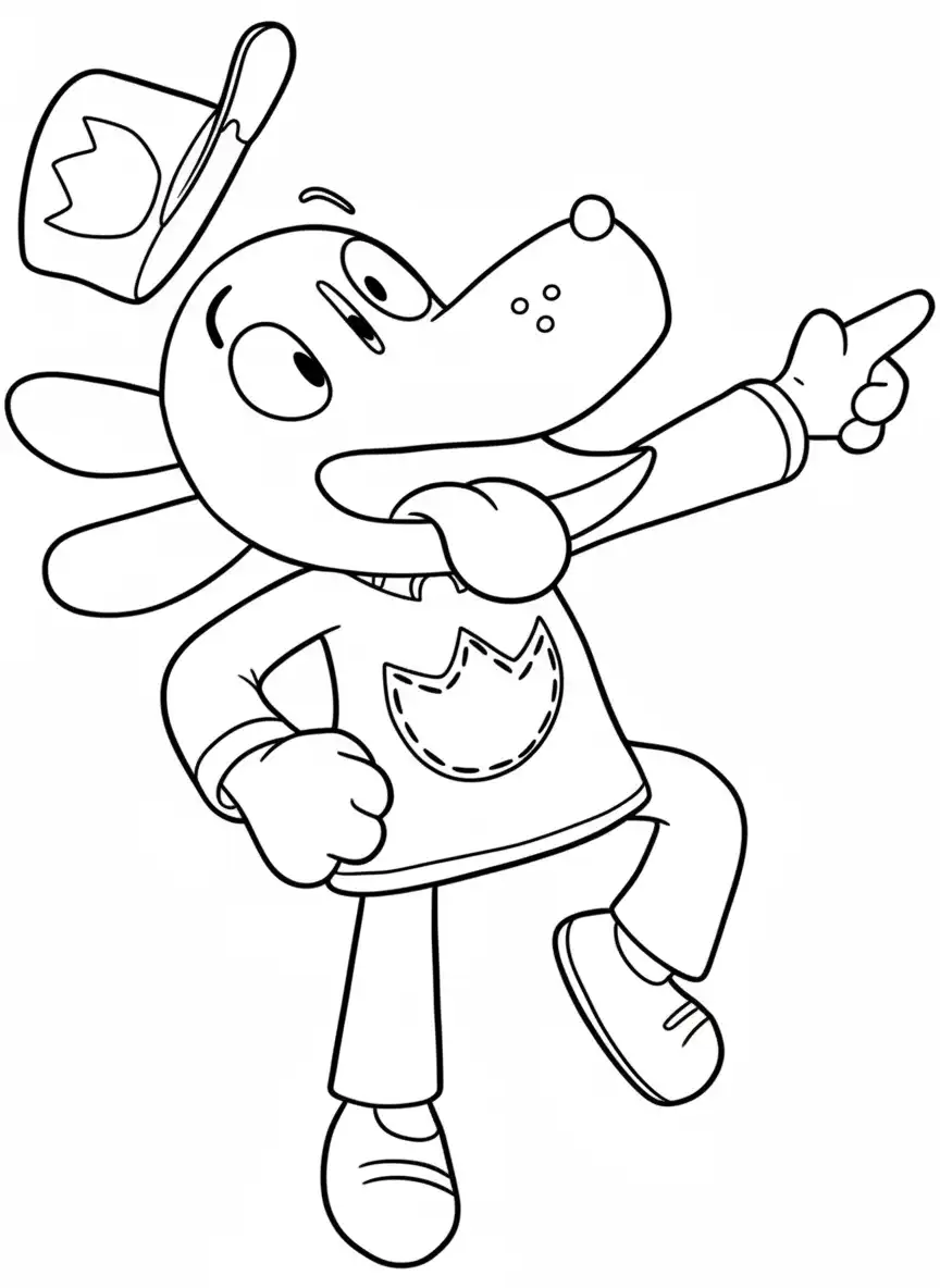 Dog Man para colorear para imprimir pdf