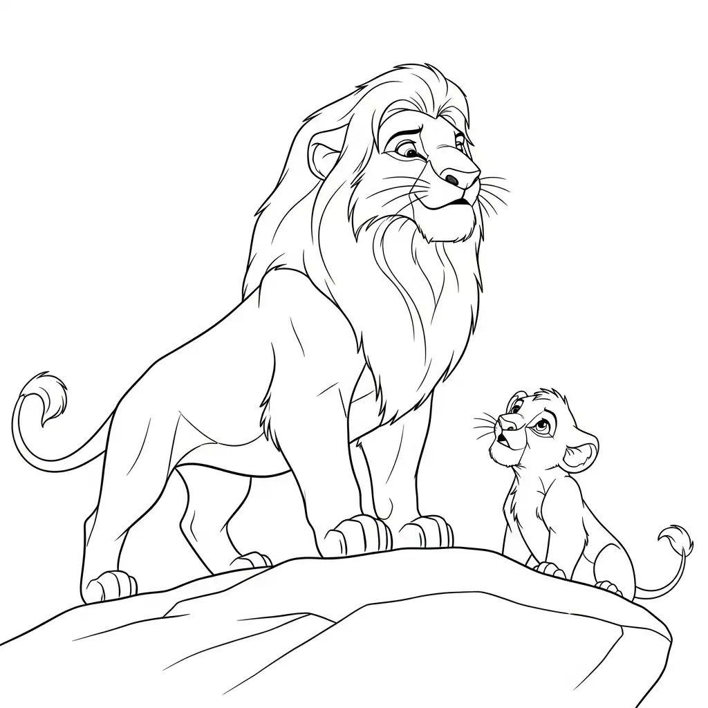 El Rey León para colorear y dibujos