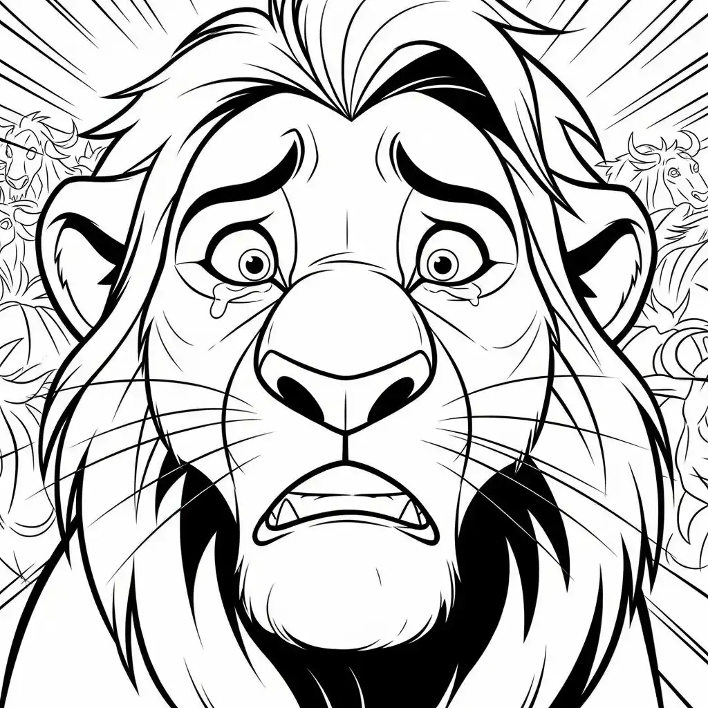 imagen para colorear El Rey León niño 1