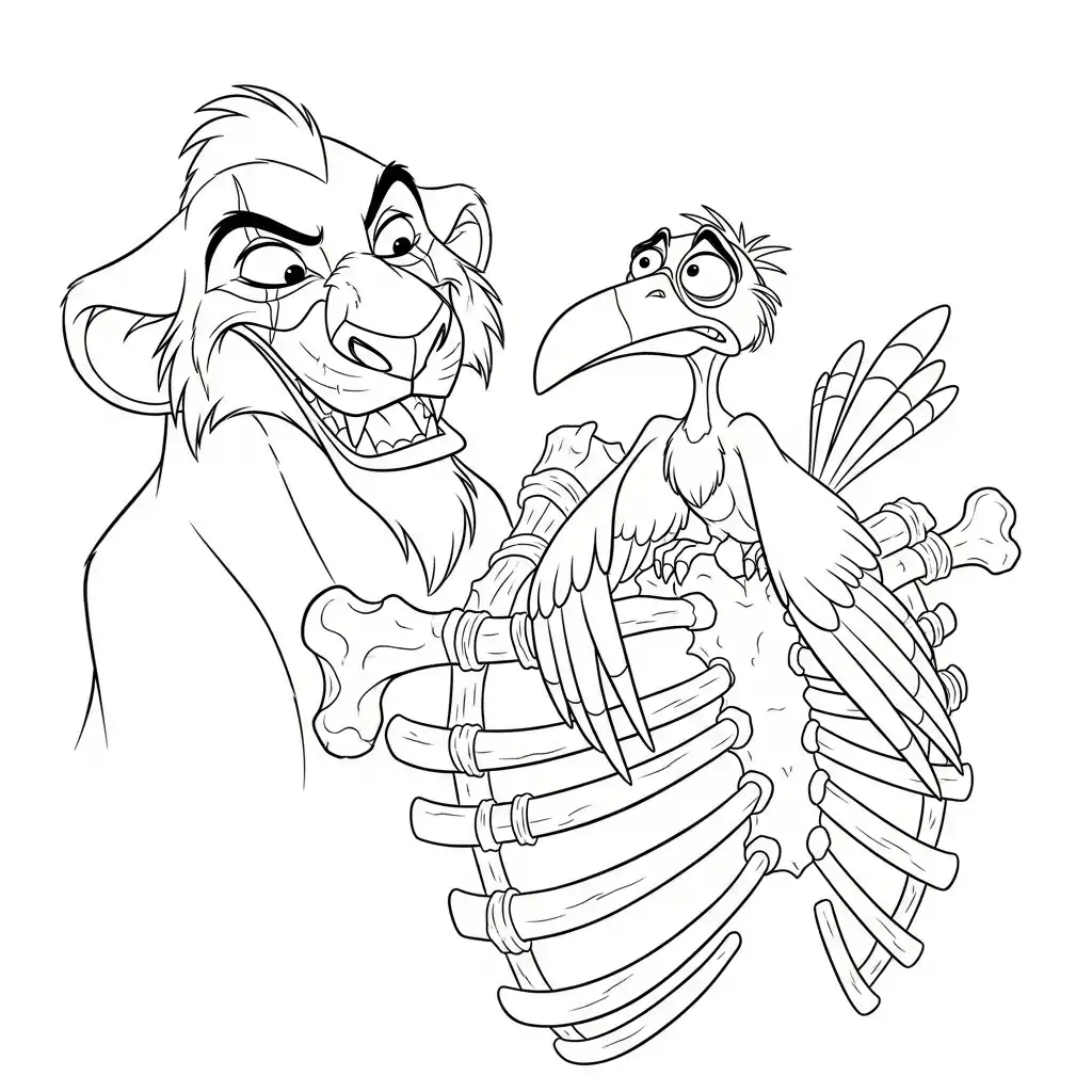 El Rey León para colorear y aprendizaje 1