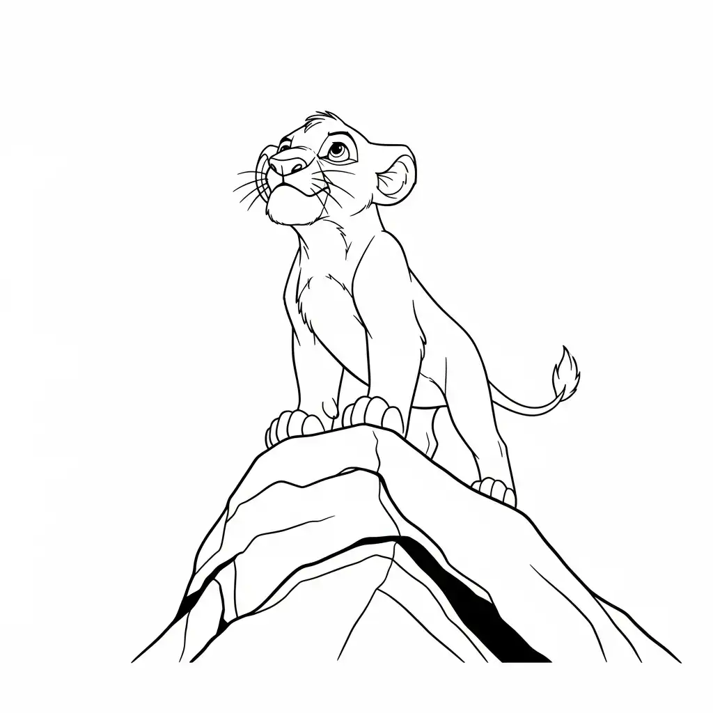 El Rey León para colorear para niño de 6 años