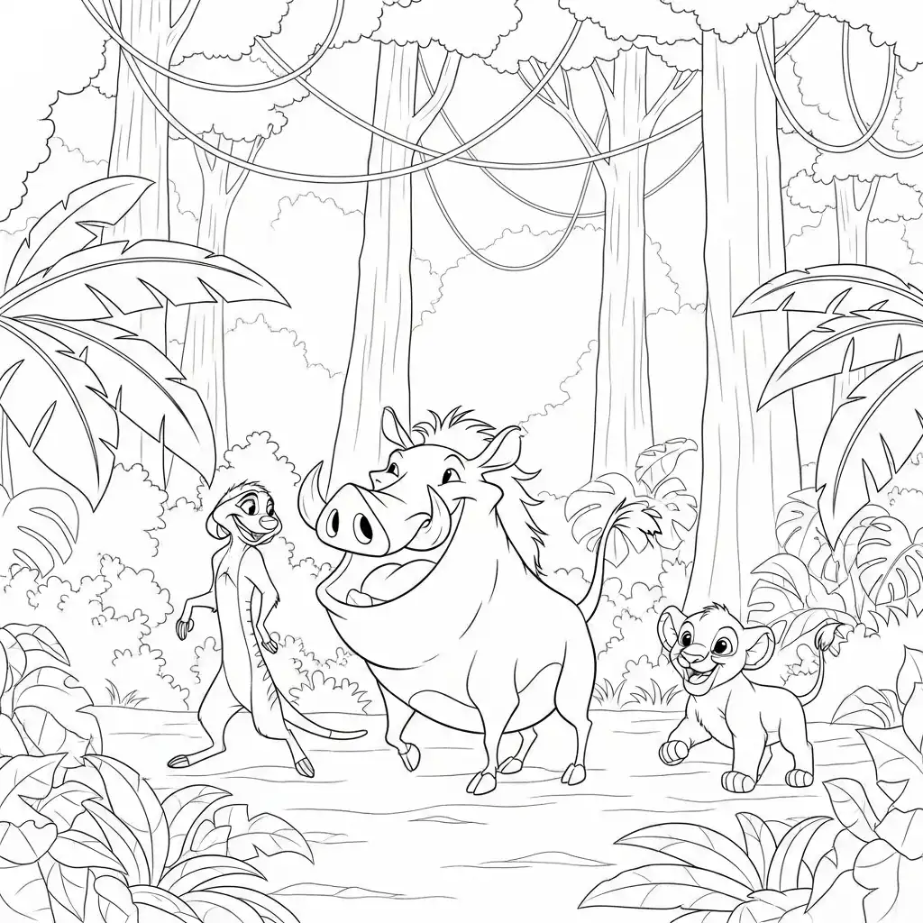 El Rey León para colorear para descargar