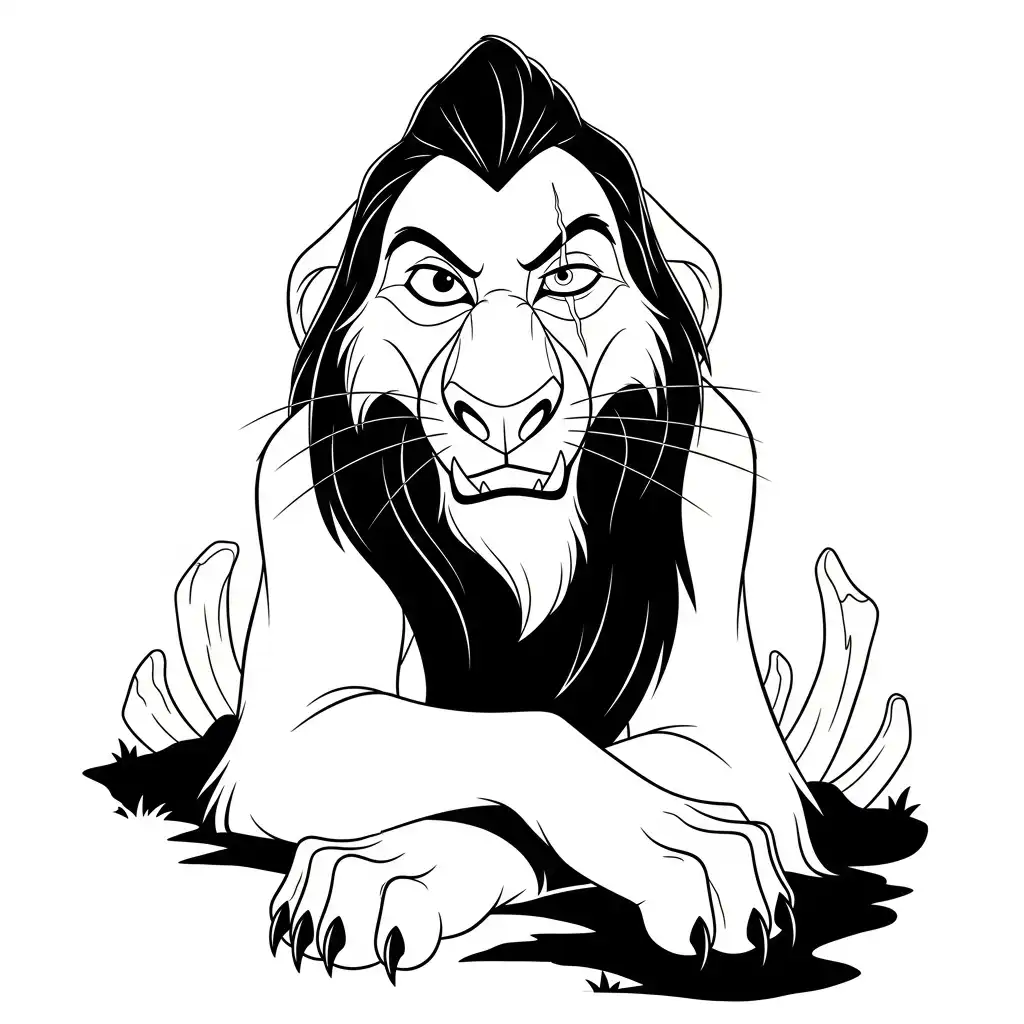 El Rey León para colorear para imprimir a4