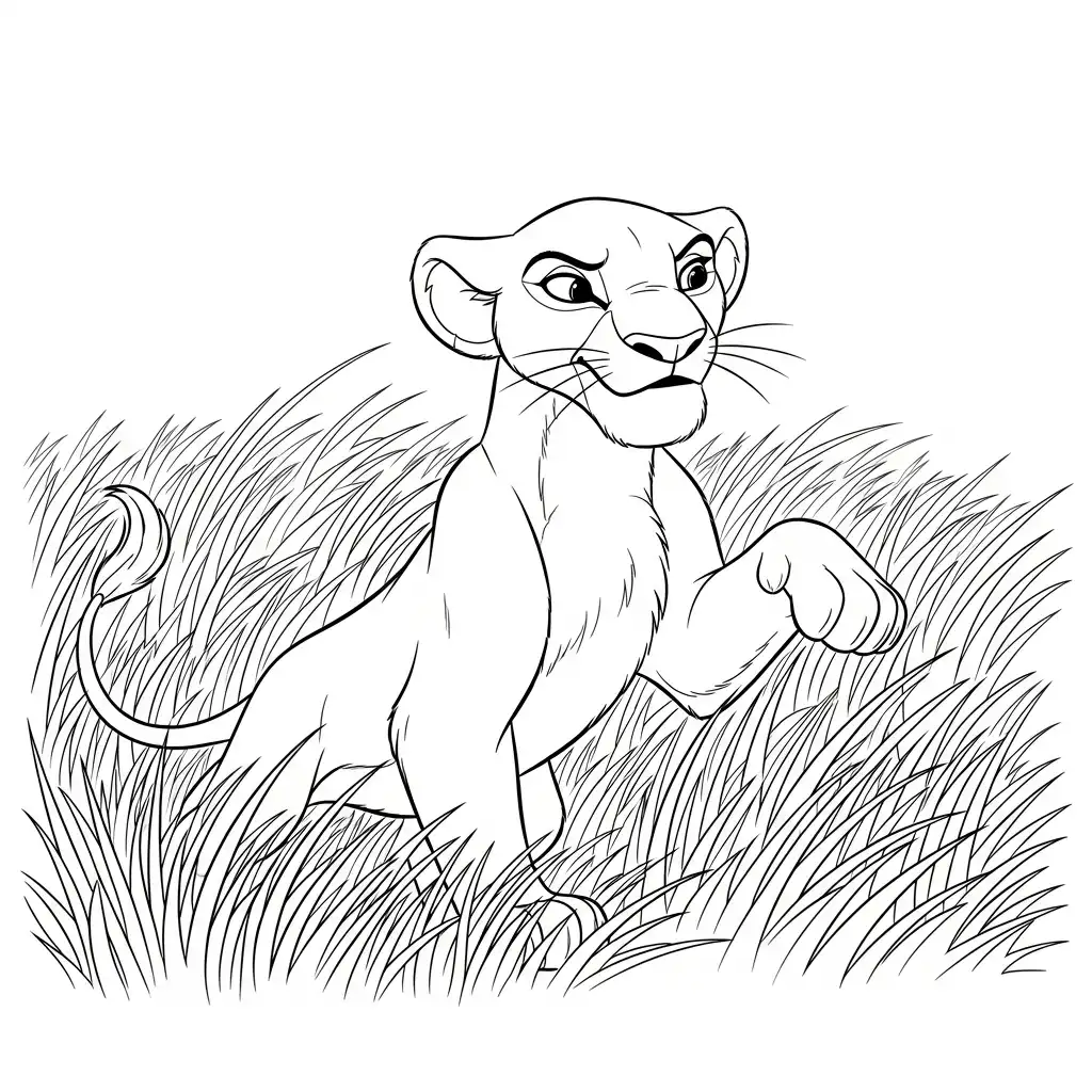 El Rey León para colorear y dibujo para imprimir