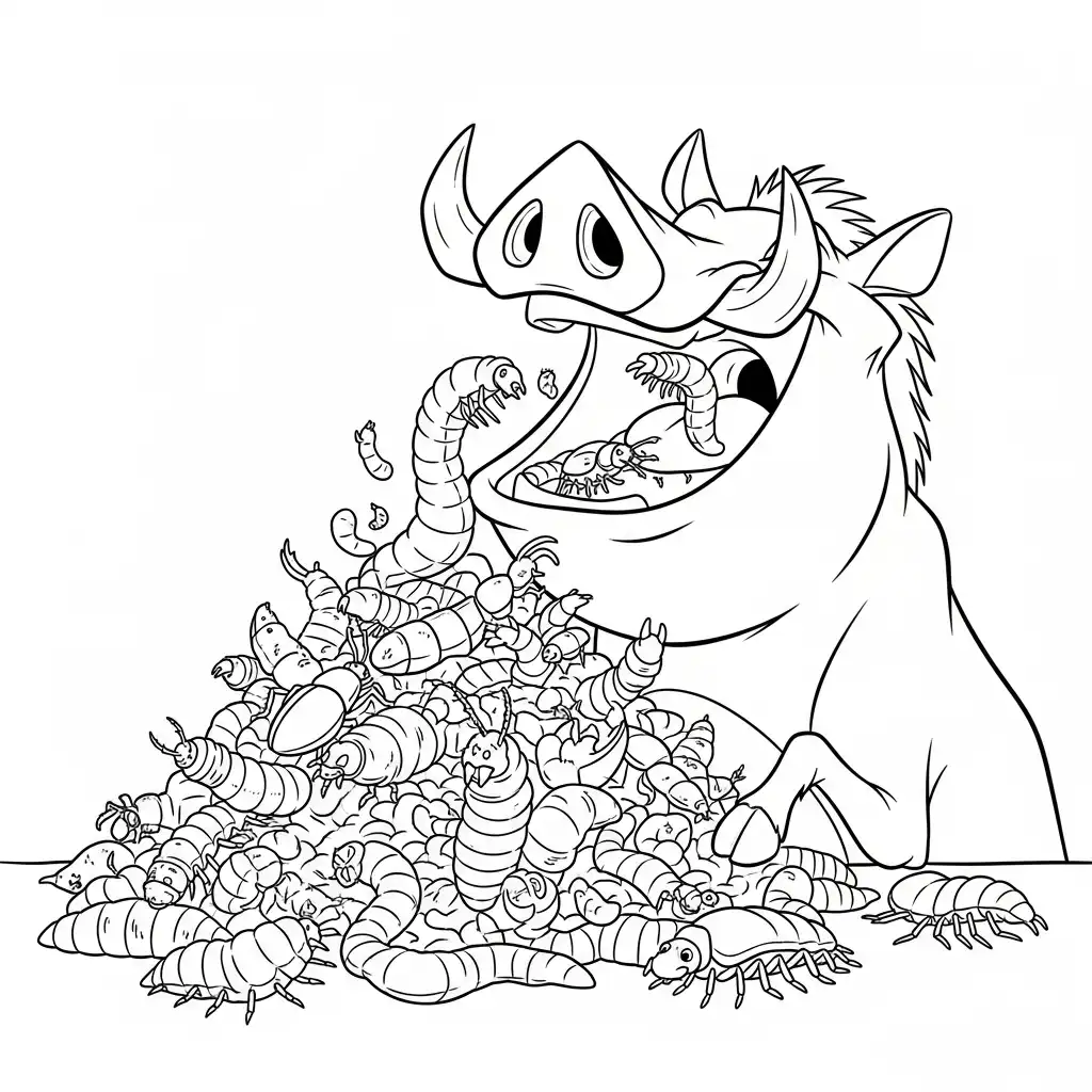 El Rey León para colorear para niño de 3 años