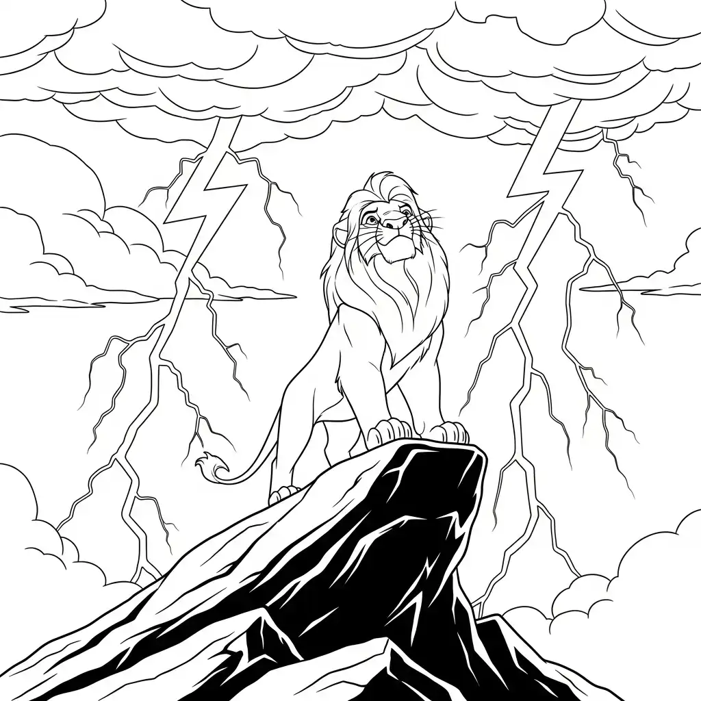 imagen para colorear El Rey León niño 3