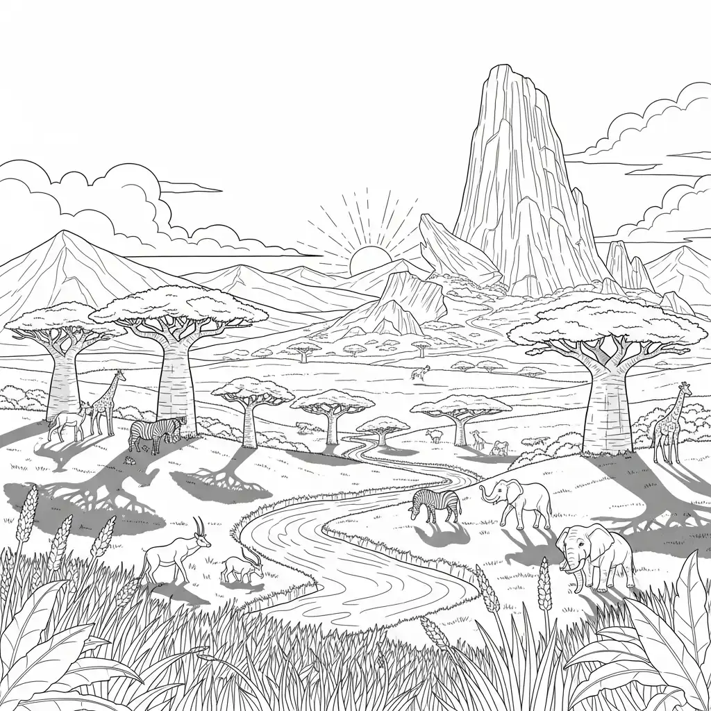 El Rey León para colorear para imprimir para niño de 7 años