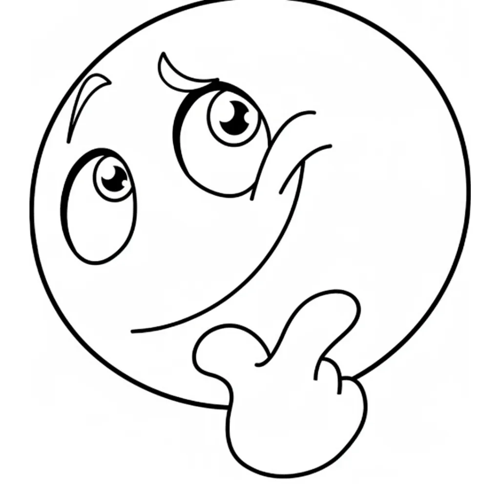 Emoji 10 para colorear para niño de para imprimir