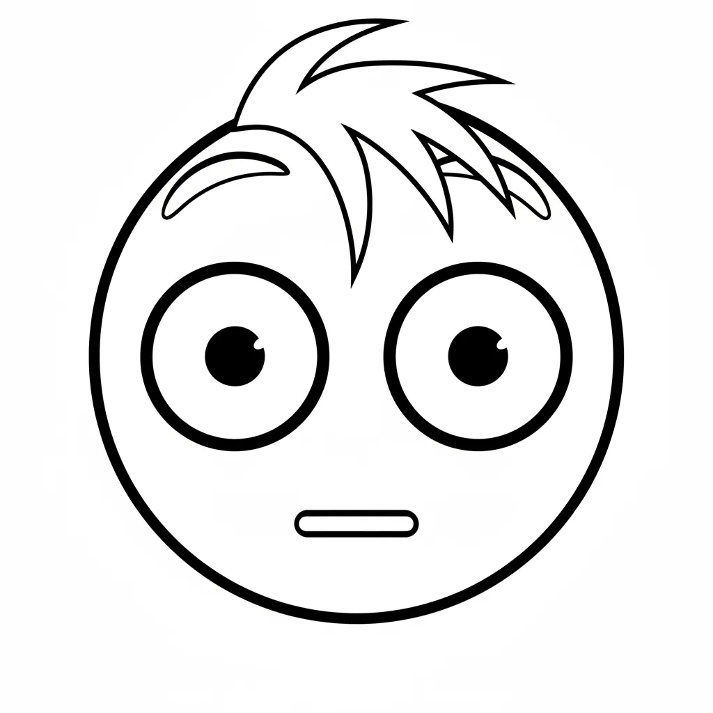 Emoji 12 para colorear para imprimir para niño de 6 años