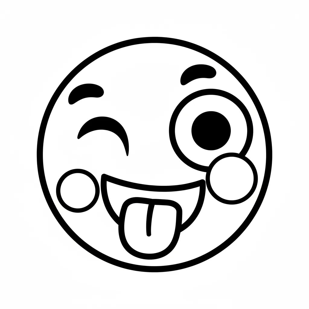 imagen para colorear Emoji 15 niño