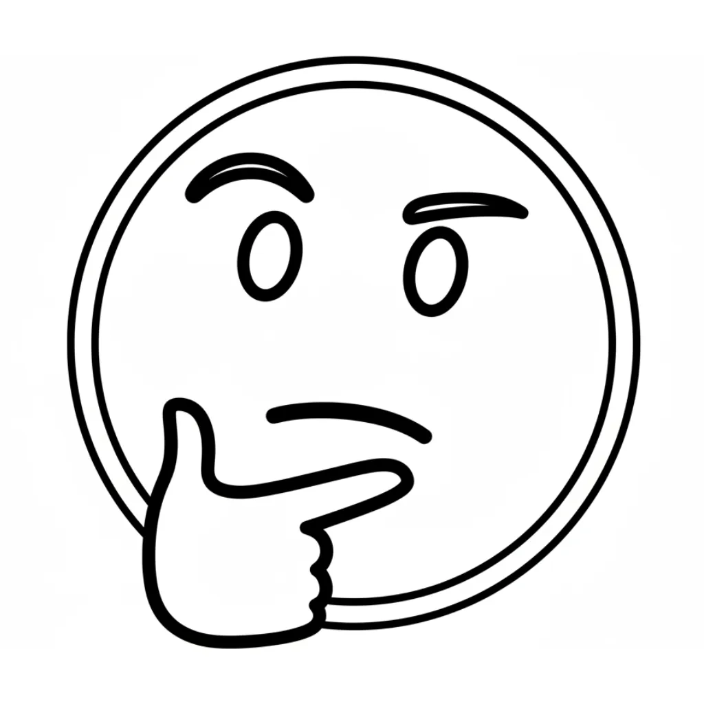 Emoji 18 para colorear para niños para imprimir