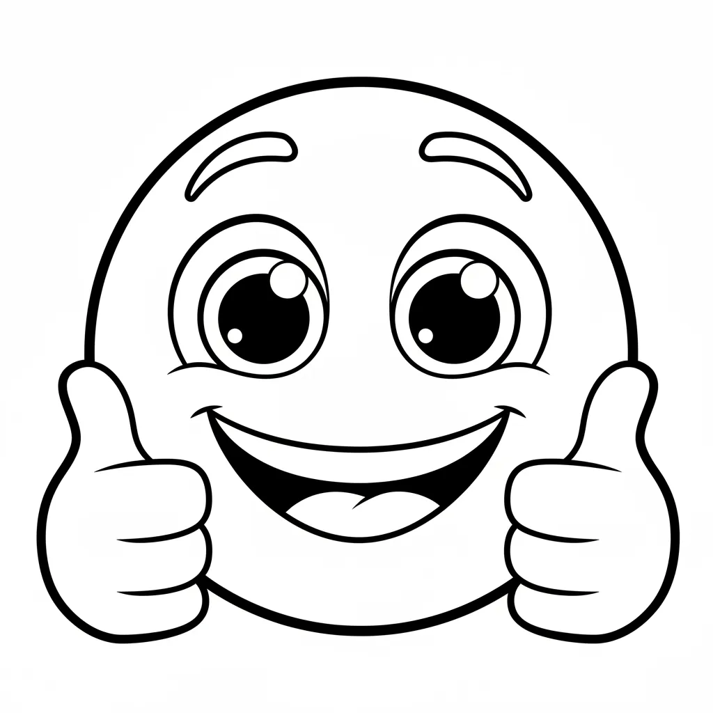 Emoji 19 para colorear para niño de 10 años