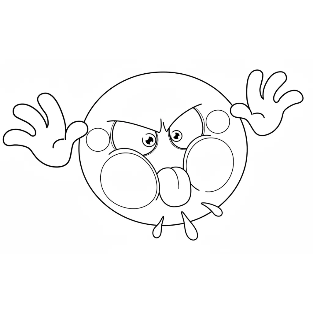 Emoji 6 para colorear en línea