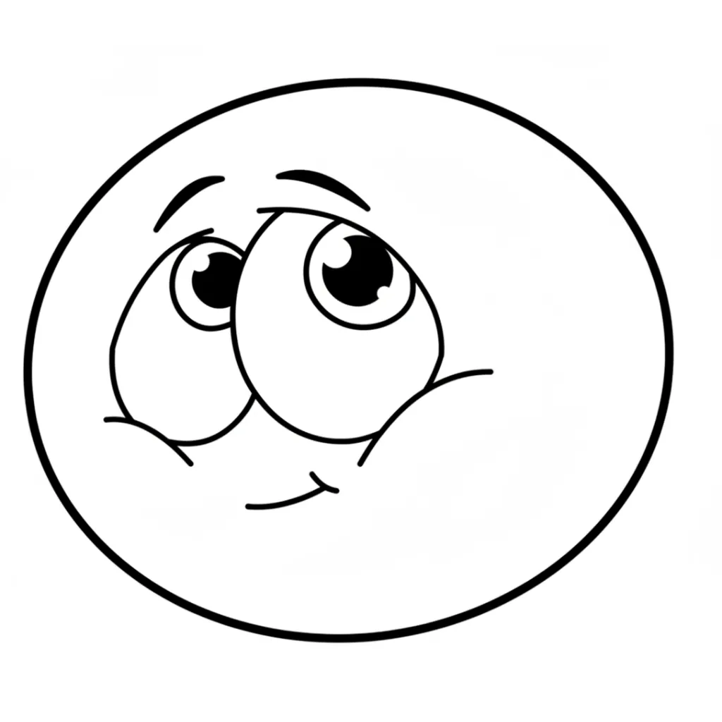 Emoji 8 para colorear para imprimir pdf gratis