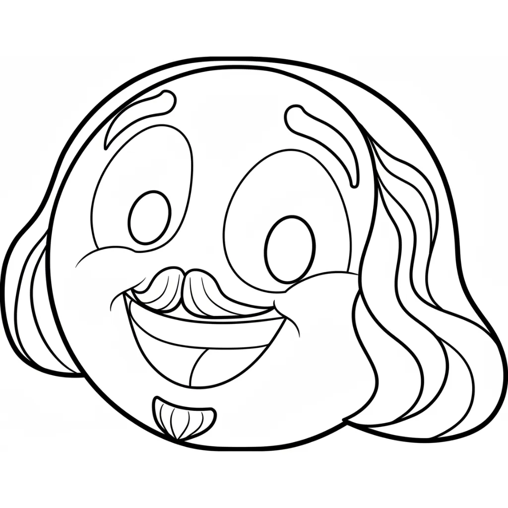 Emoji 9 para colorear para imprimir gratis